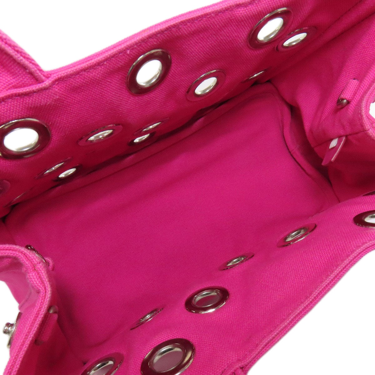 Prada Handbag 1Bg439 Canvas Pink Kanapamini Punching 2Way