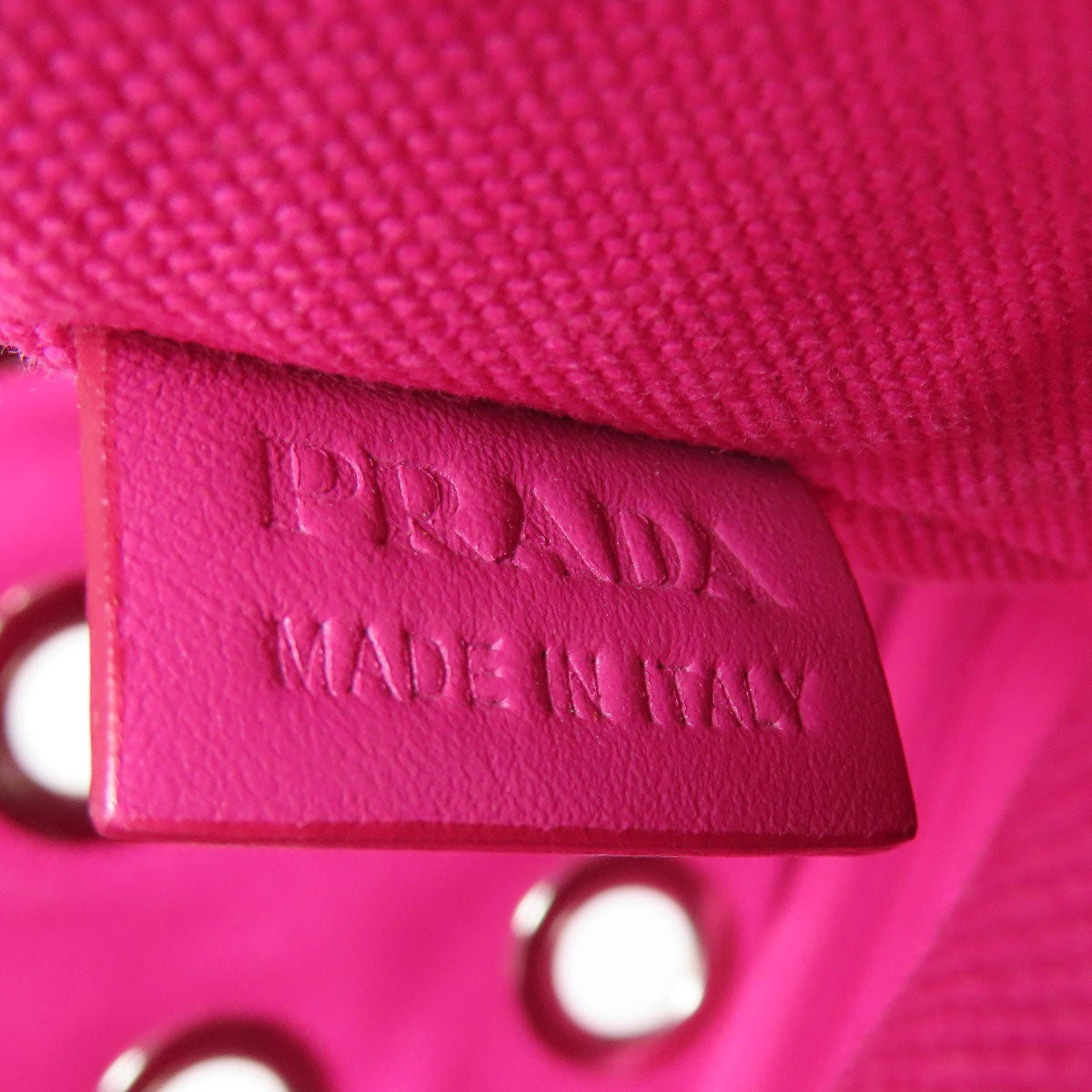 Prada Handbag 1Bg439 Canvas Pink Kanapamini Punching 2Way