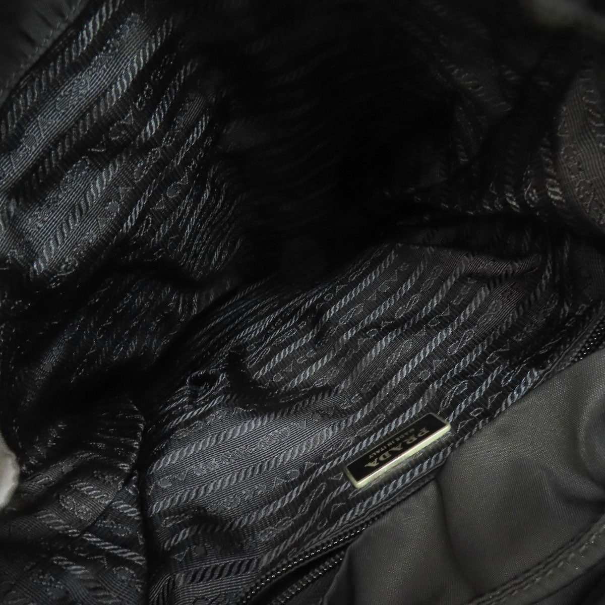 Prada Backpack Nylon Black Logometal