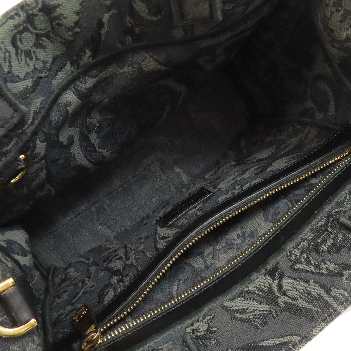 Versace Handbag Canvas Green 2Way