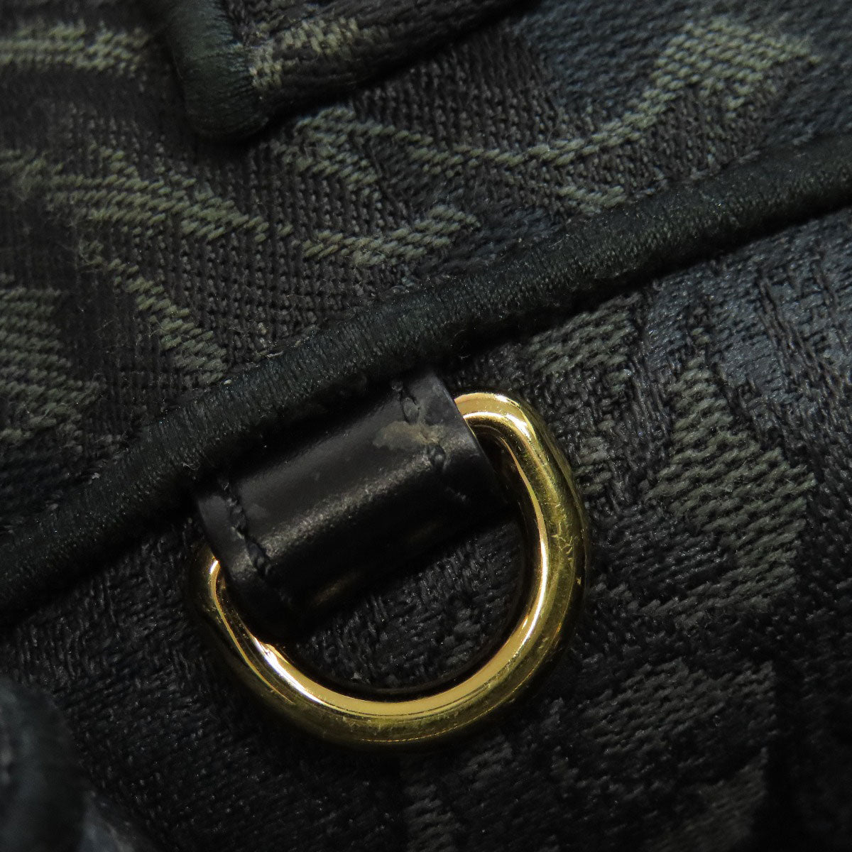 Versace Handbag Canvas Green 2Way