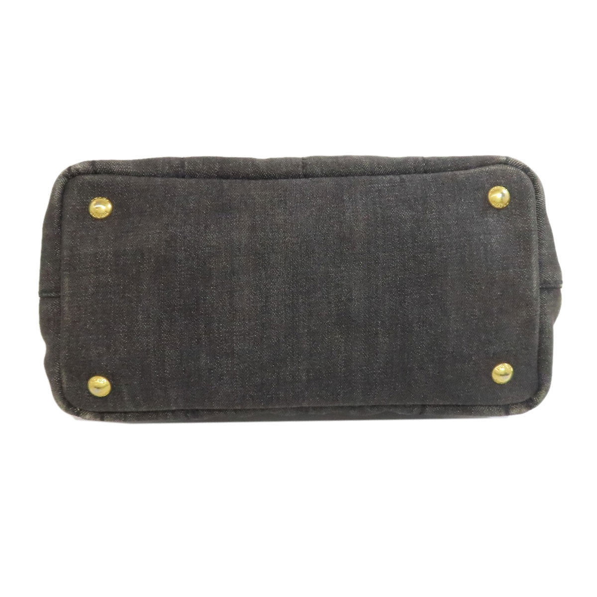 Prada Tote Bag Denim Black Canapa Mini 2 Way