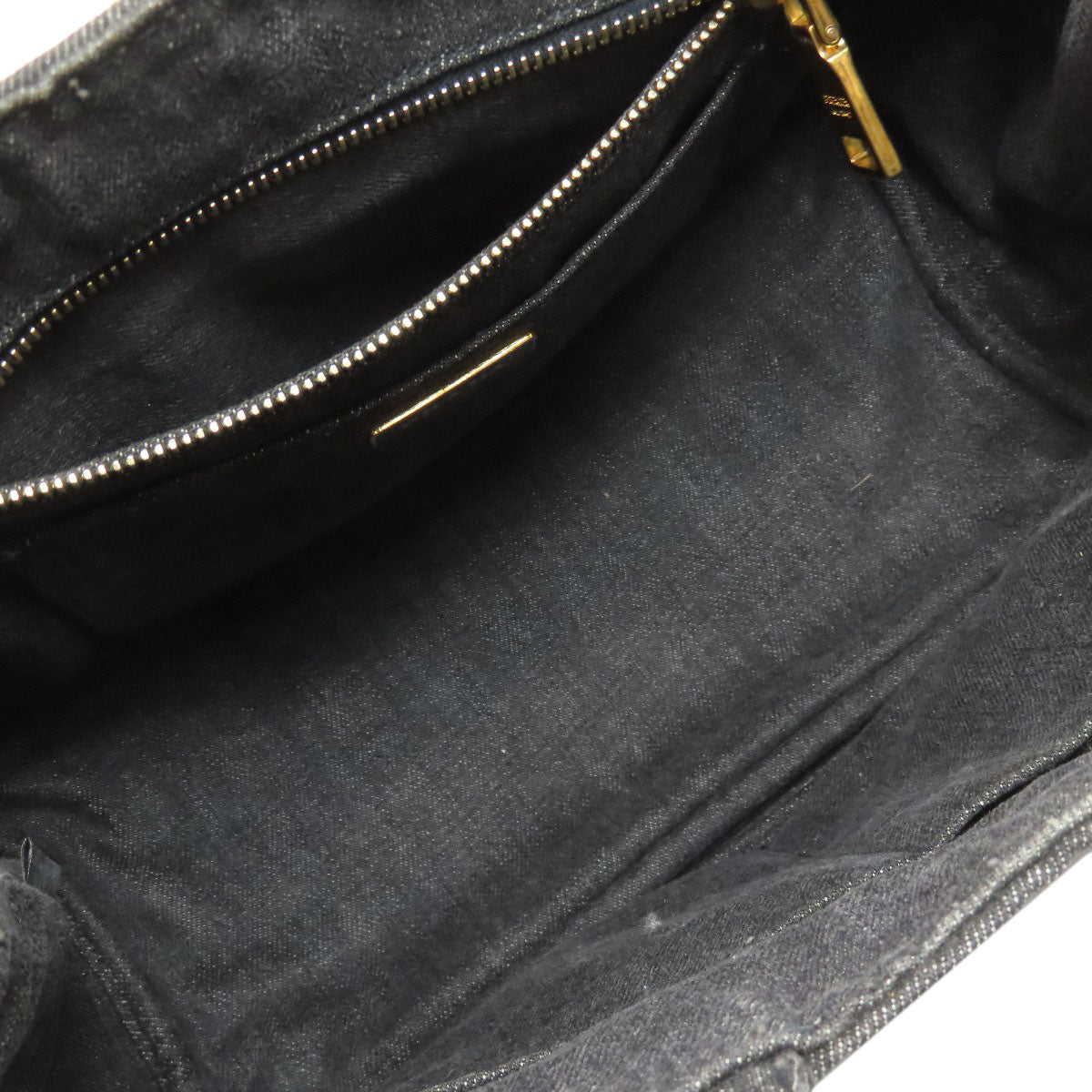 Prada Tote Bag Denim Black Canapa Mini 2 Way