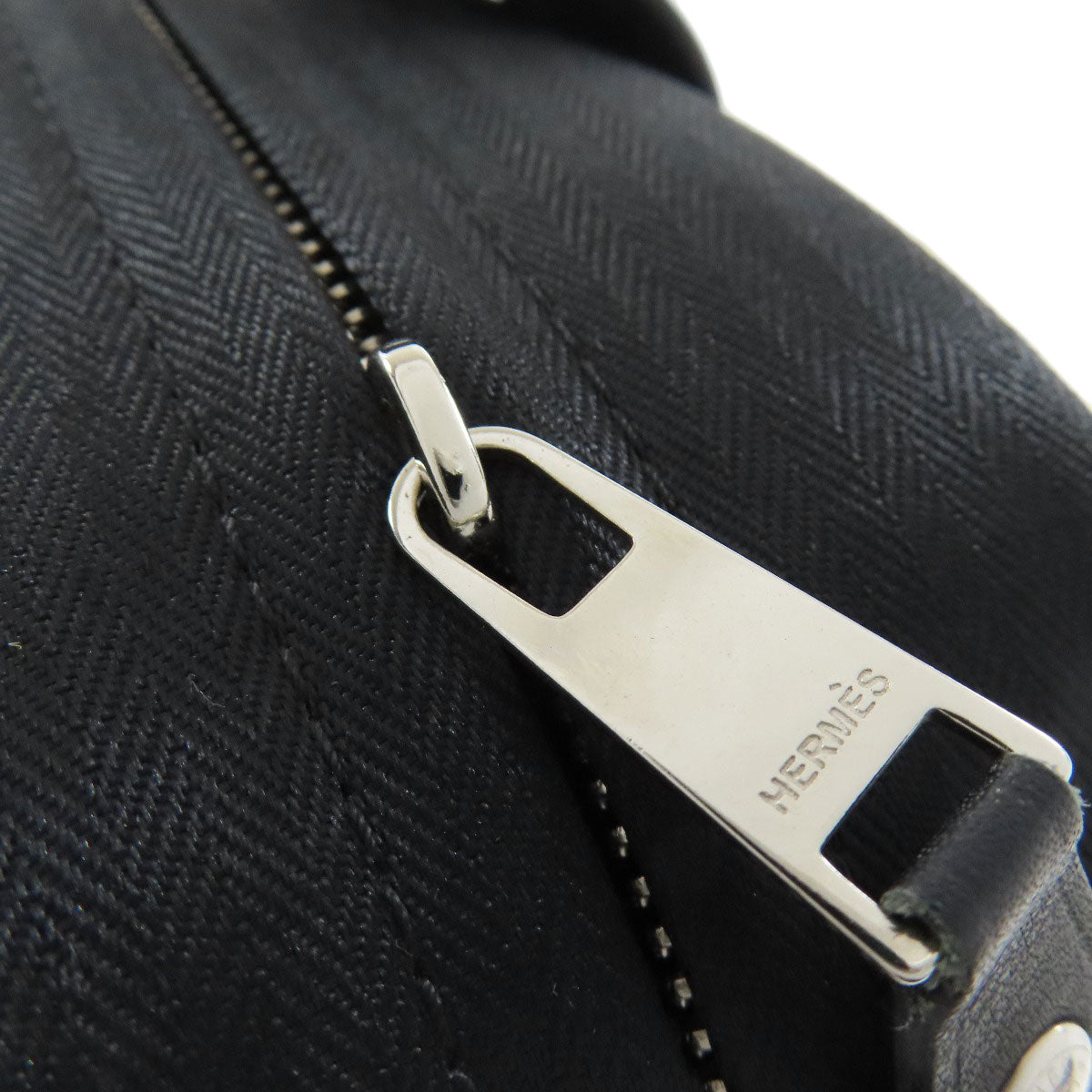 Hermes Backpack Towal Chevron Black Acapulco Sac A Dos