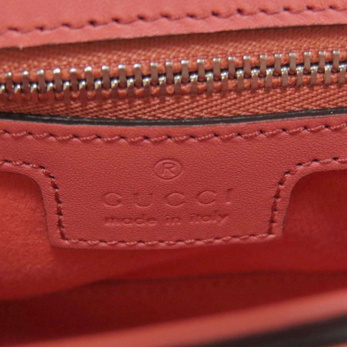 Gucci Shoulder Bag 379722 Leather Pink Double G Logo Mini Chain Shoulder 2Way