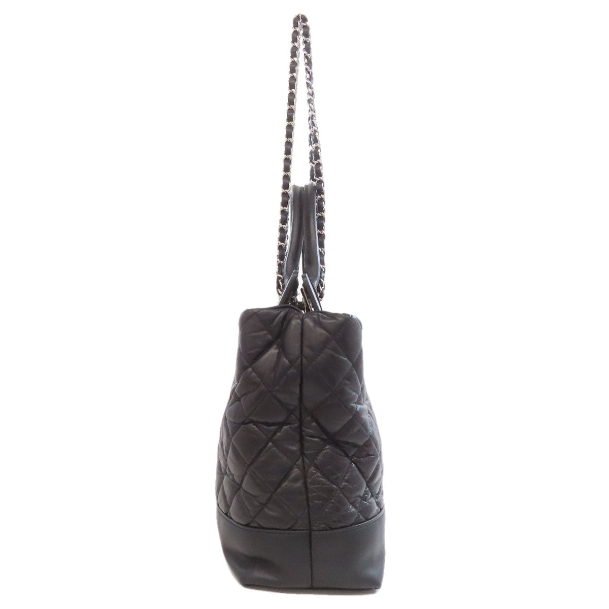 Chanel Tote Bag Leather Black Quilting Matrasse 2Way