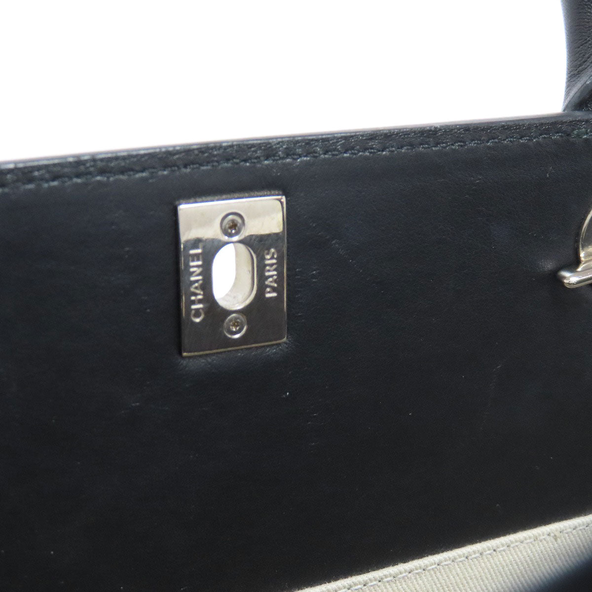Chanel Tote Bag Leather Black Quilting Matrasse 2Way