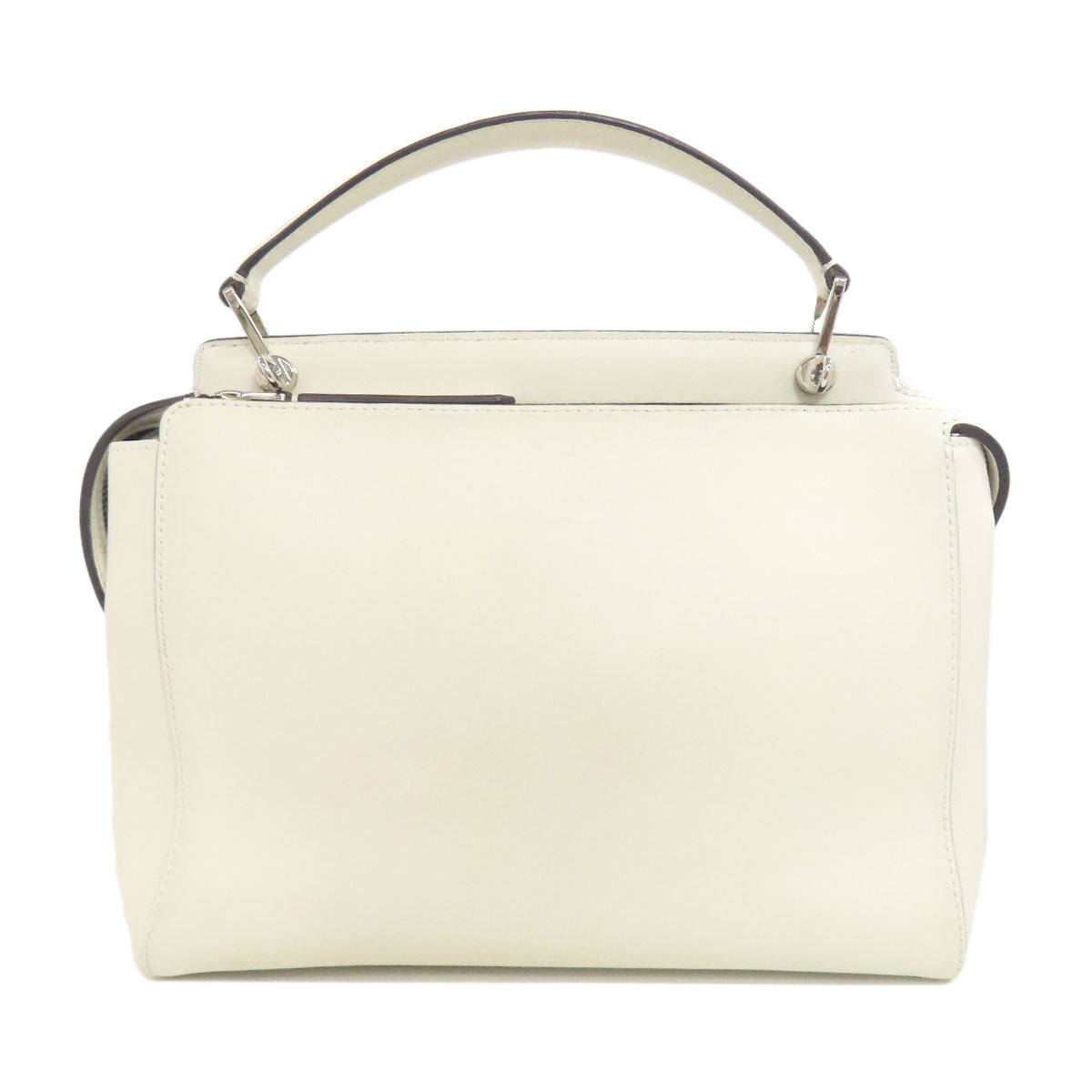 Fendi Handbag Calfskin White Dotcom 2Way