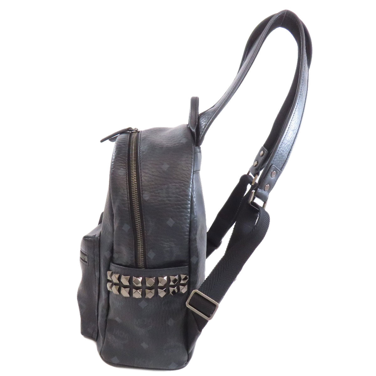 Mcm Backpack Pvc Black Logo