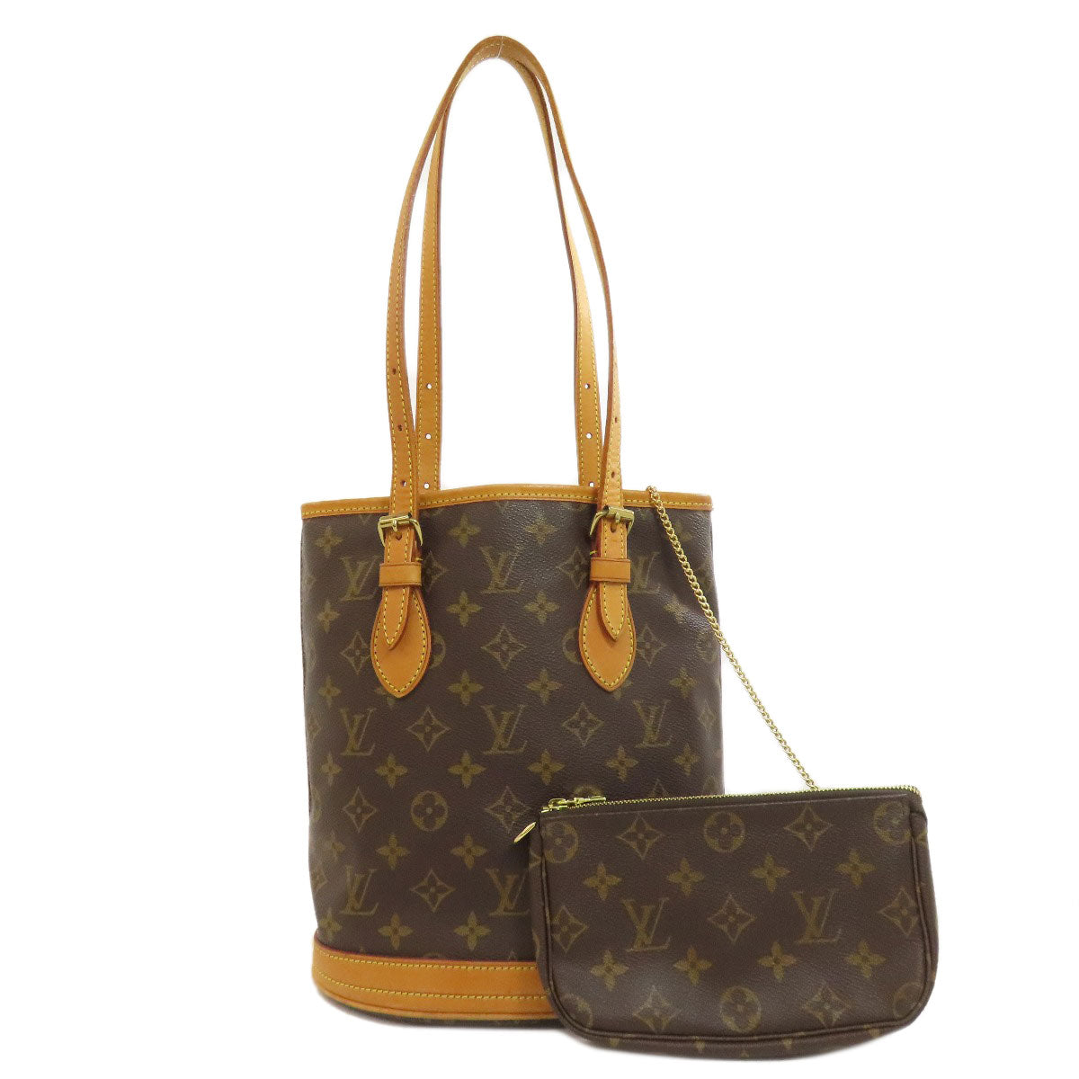 Louis Vuitton Tote Bag M42238 Monogram Canvas Brown Bucket M Bucket Pm