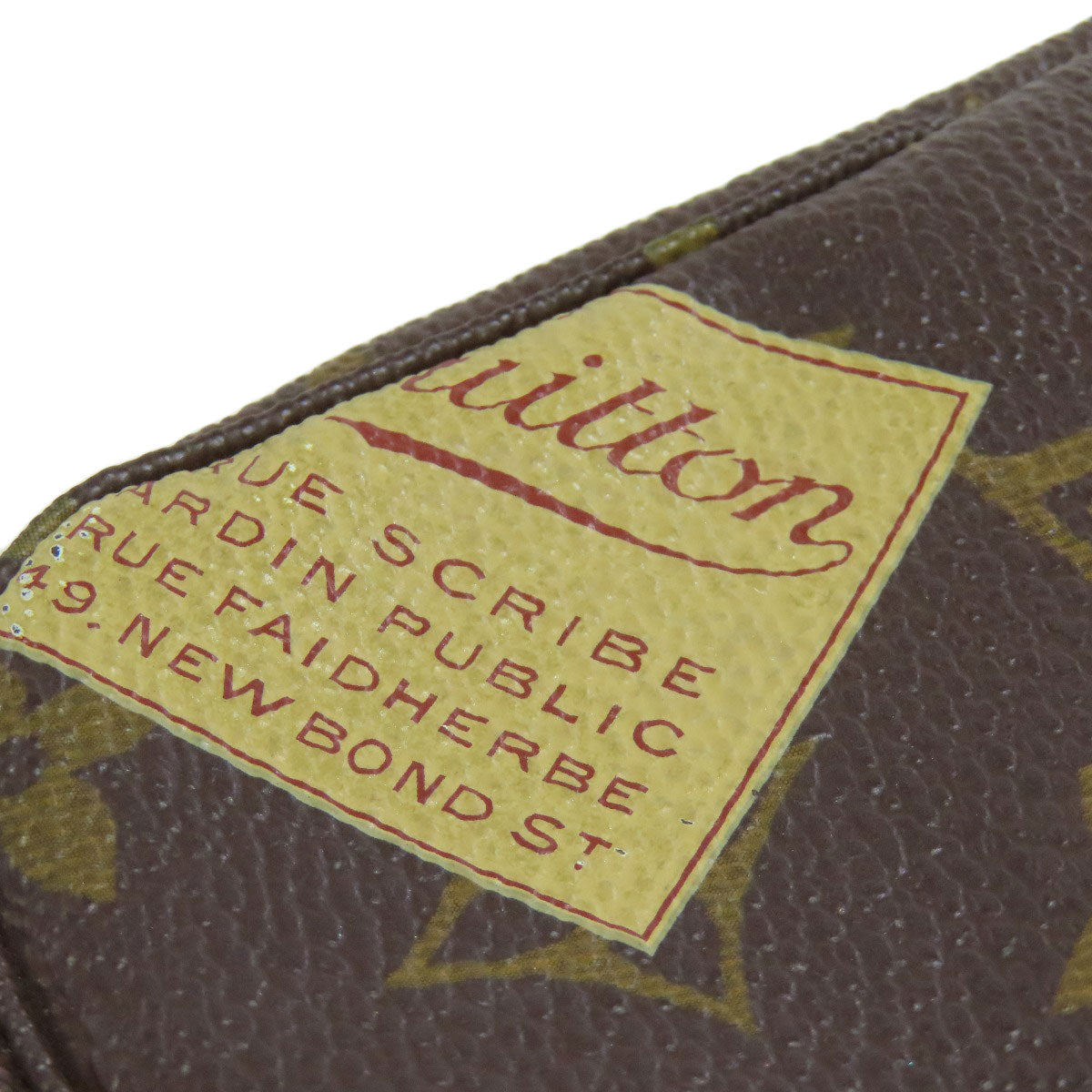 Louis Vuitton Accessory Pouch M63798 Monogram Canvas Brown Mini Pochette Accessoires Label