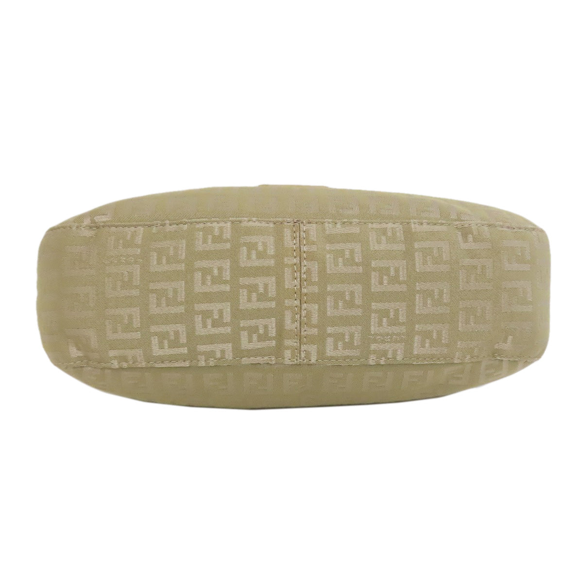 Fendi Handbag Canvas Beige Zucca Pattern