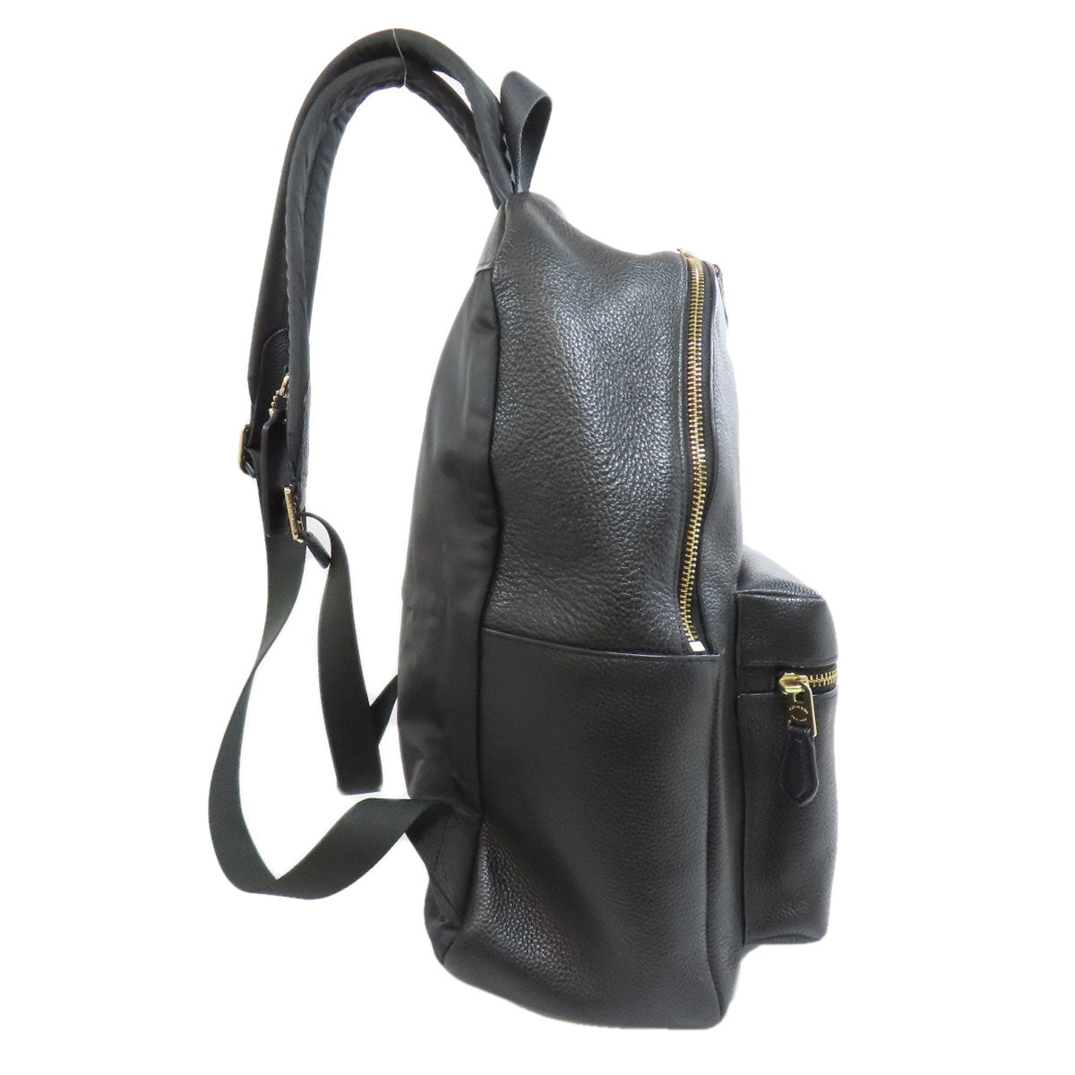 Coach Backpack F38288 Leather Black Logo