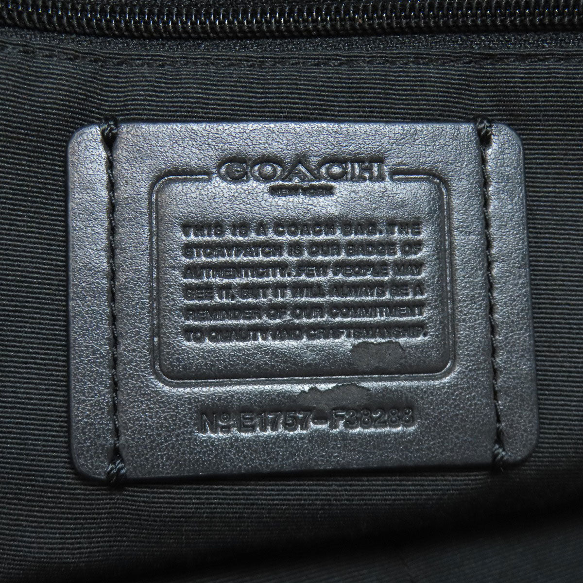 Coach Backpack F38288 Leather Black Logo