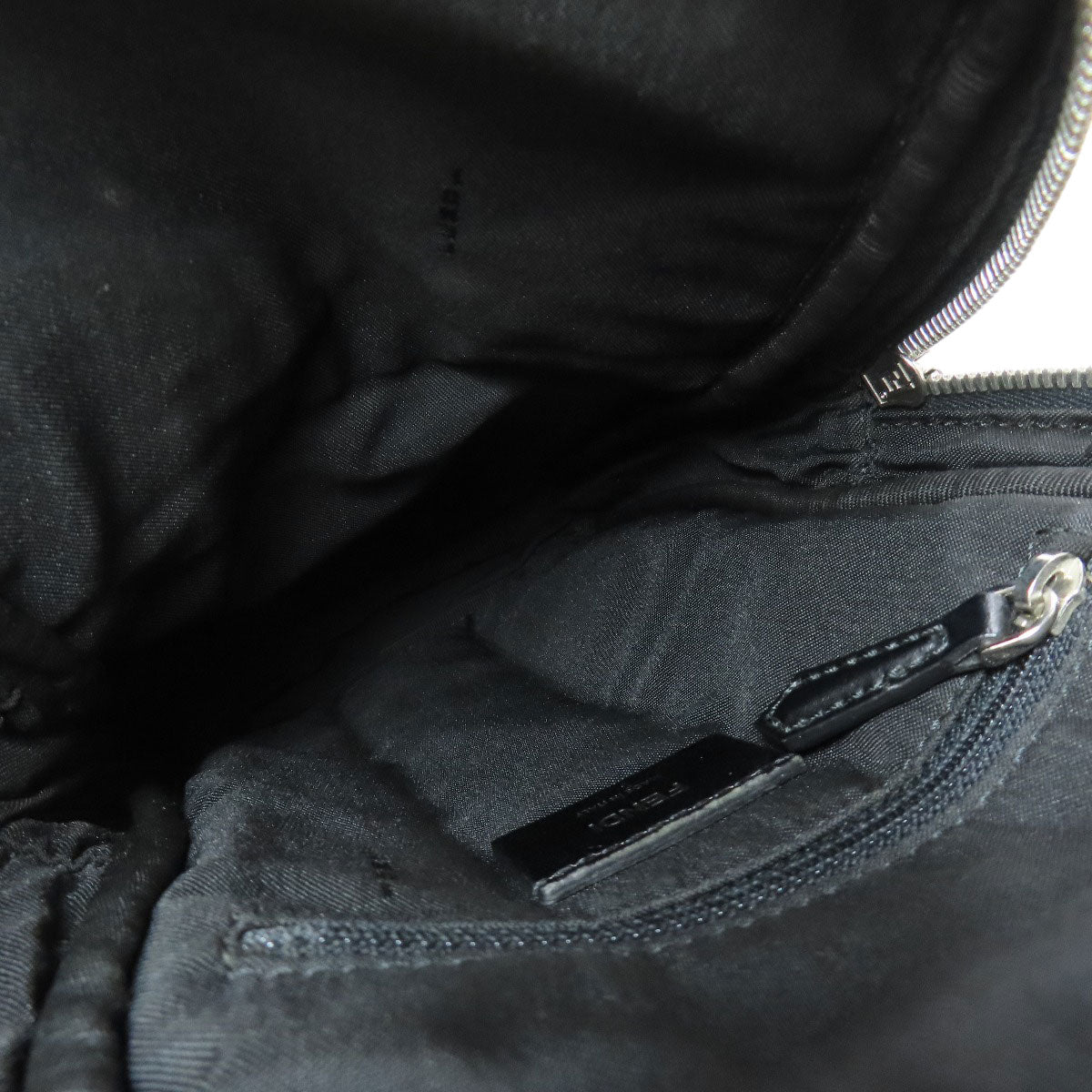 Fendi Sling Bag Leather Black Monster Bugs Eye