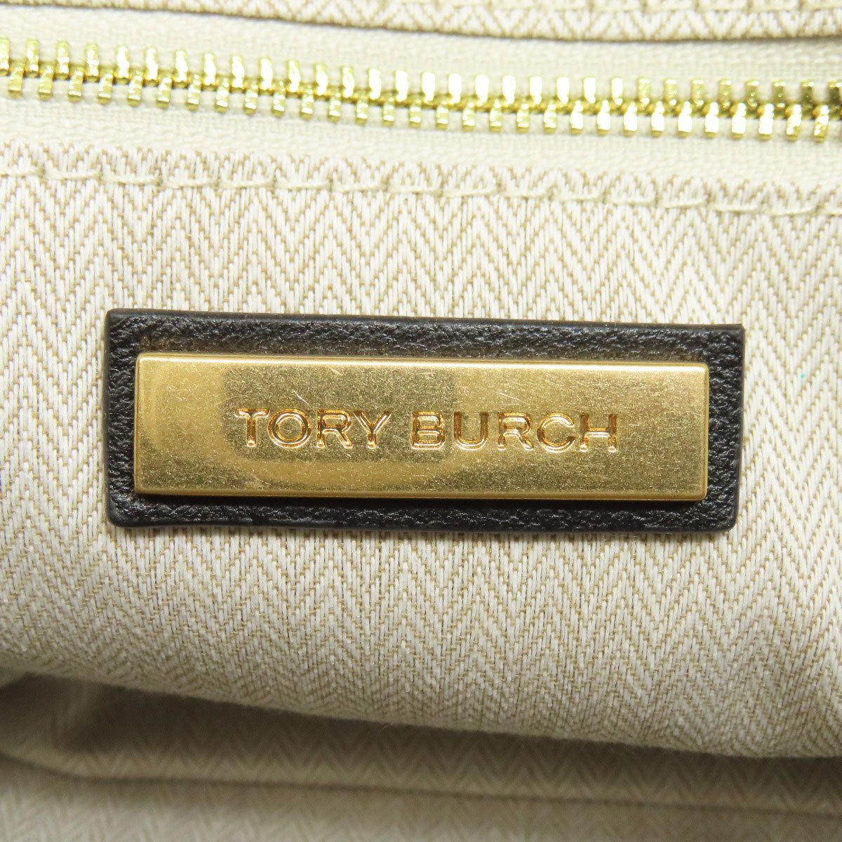 Tory Burch Shoulder Bag Calfskin Black Chainshoulder