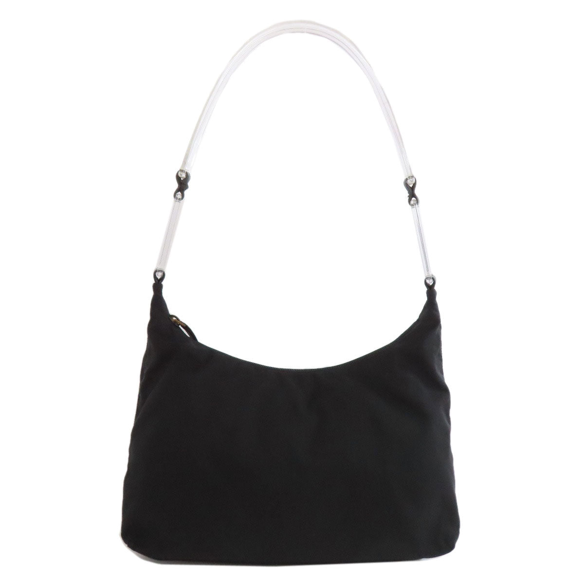 Prada Shoulder Bag Nylon Black Logometal