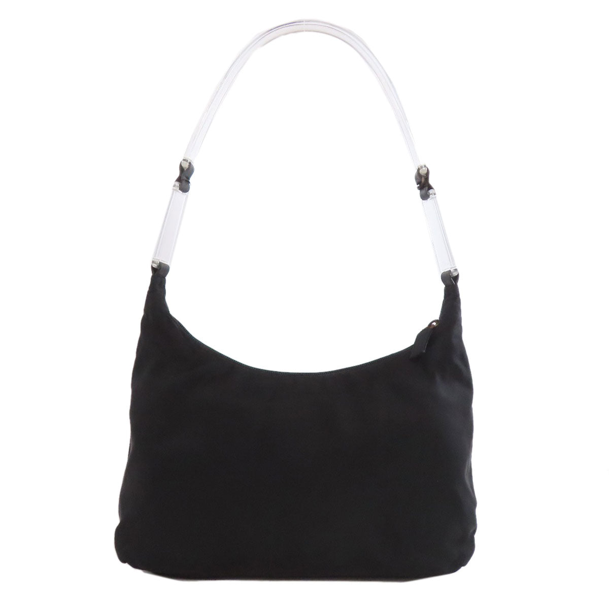 Prada Shoulder Bag Nylon Black Logometal