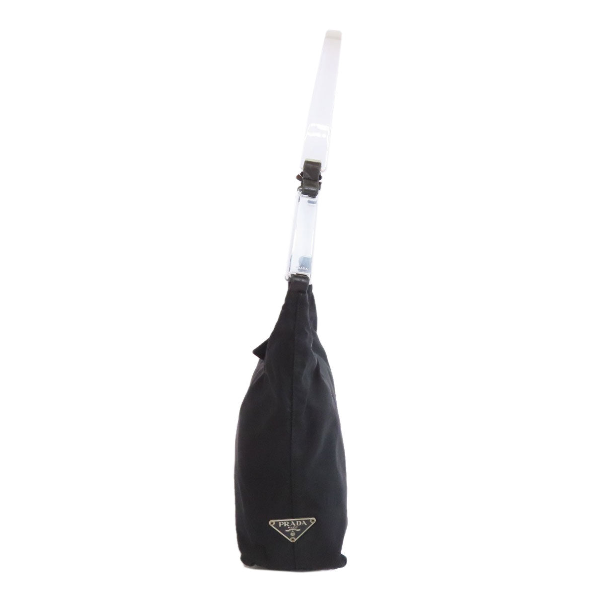 Prada Shoulder Bag Nylon Black Logometal