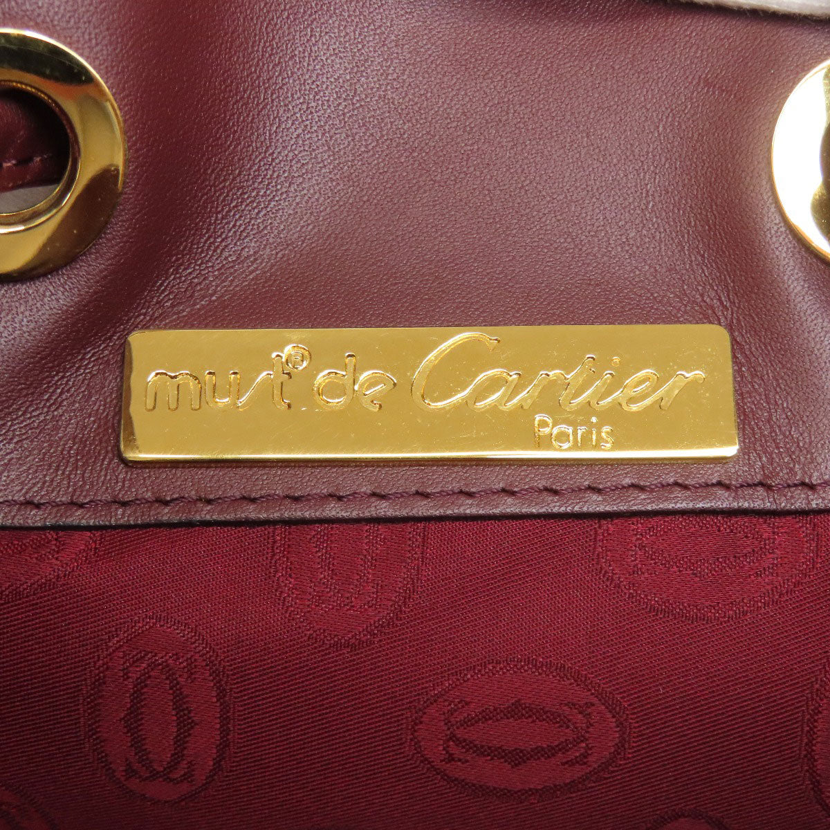 Cartier Shoulder Bag Calfskin Red Must Line