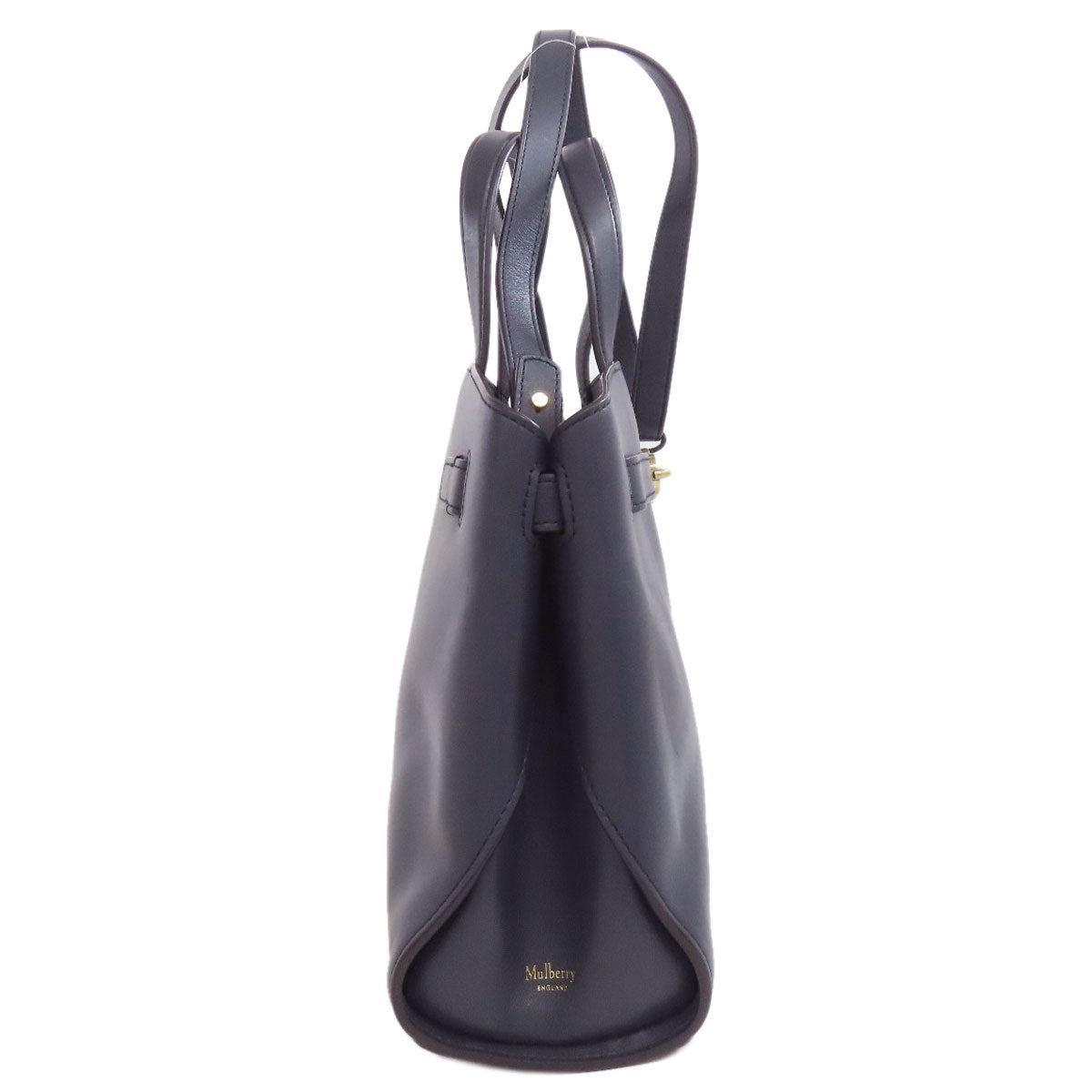 Mulberry Handbag Leather Navy 2Way