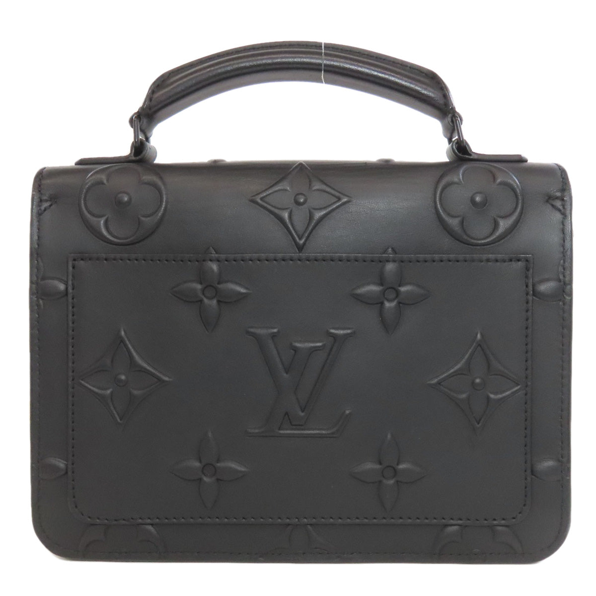 Louis Vuitton Handbag M58711 Calfskin Black Ambassador Pm