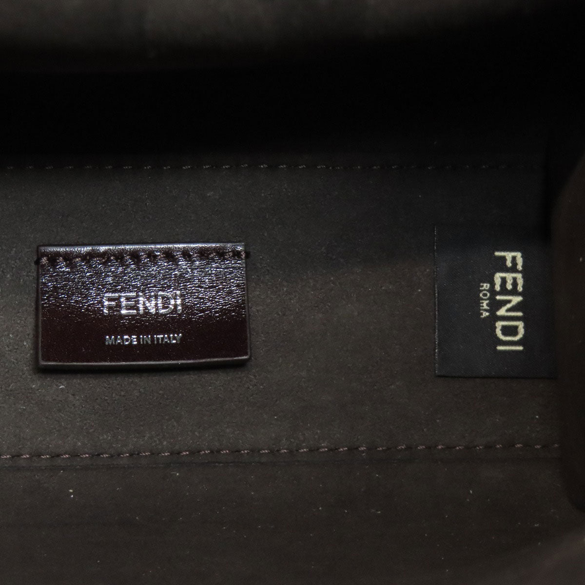 Fendi Handbag Calfskin Brown Shopper Small 2Way