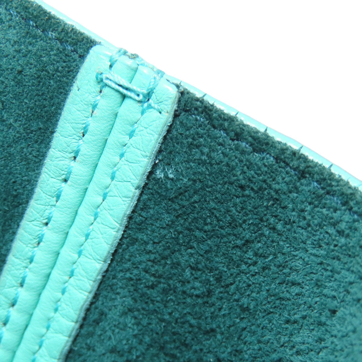 Tiffany&Co. Tote Bag Leather Blue Logo