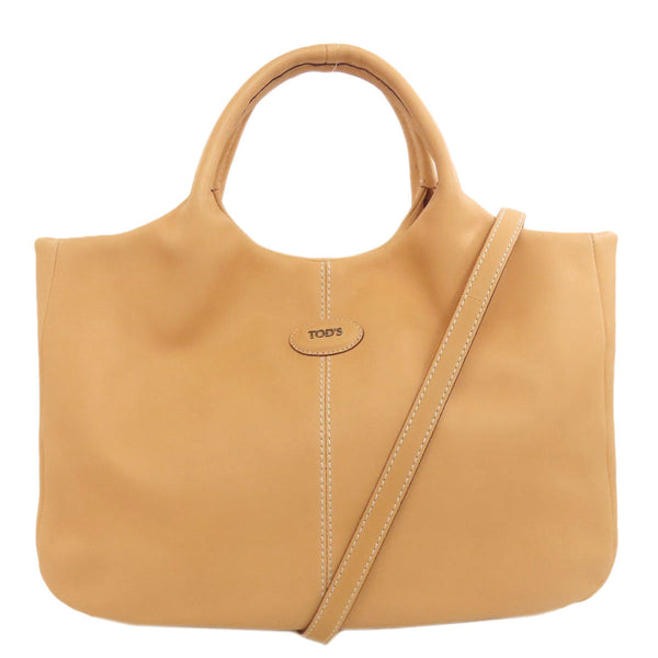 Tods Handbag Leather Brown 2Way
