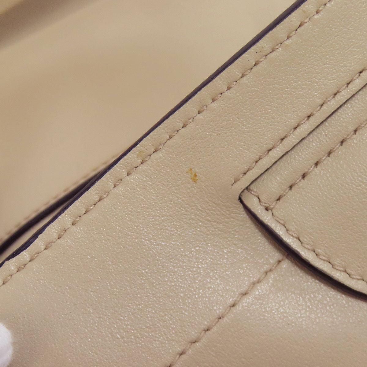 Miumiu Tote Bag Calfskin Beige Logo