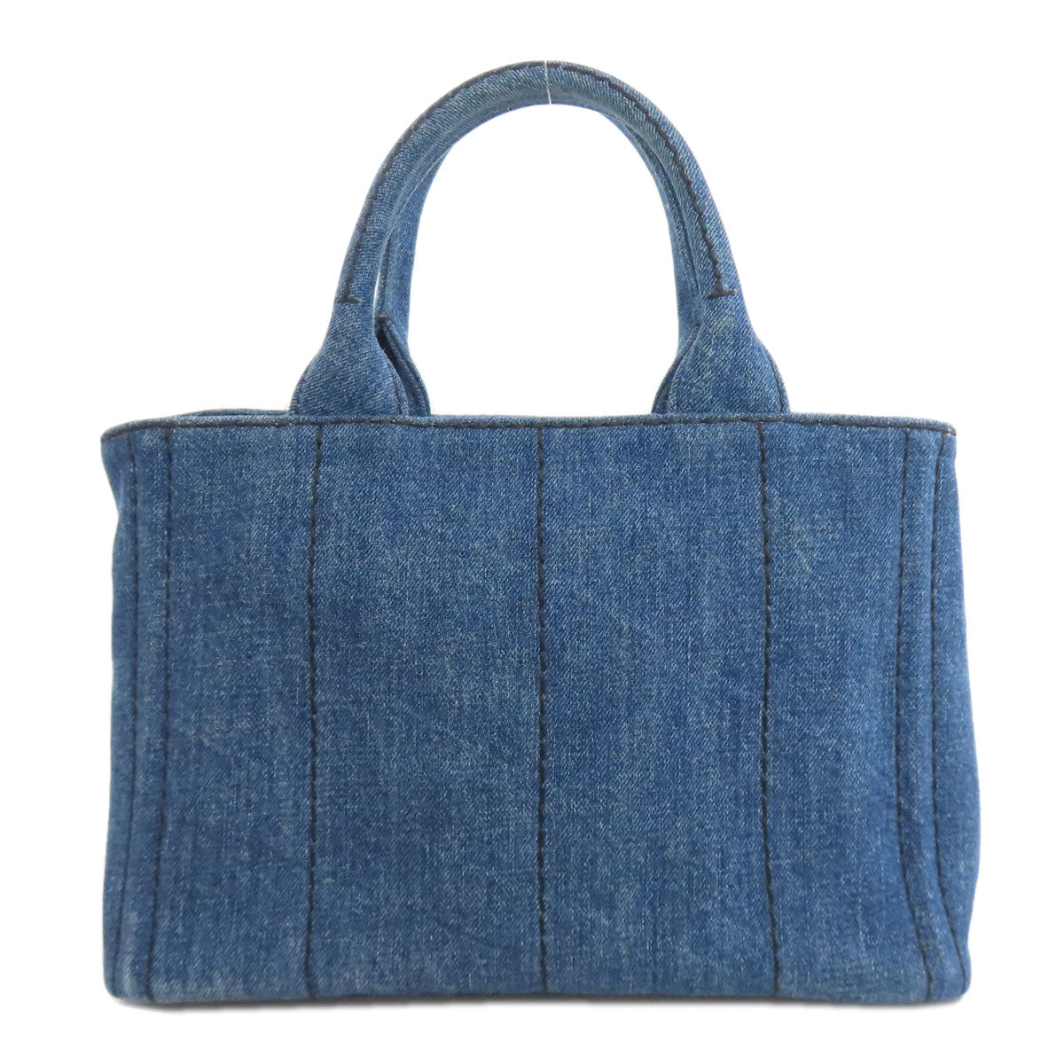 Prada Tote Bag 1Bg439 Denim Blue Canapa Mini 2 Way