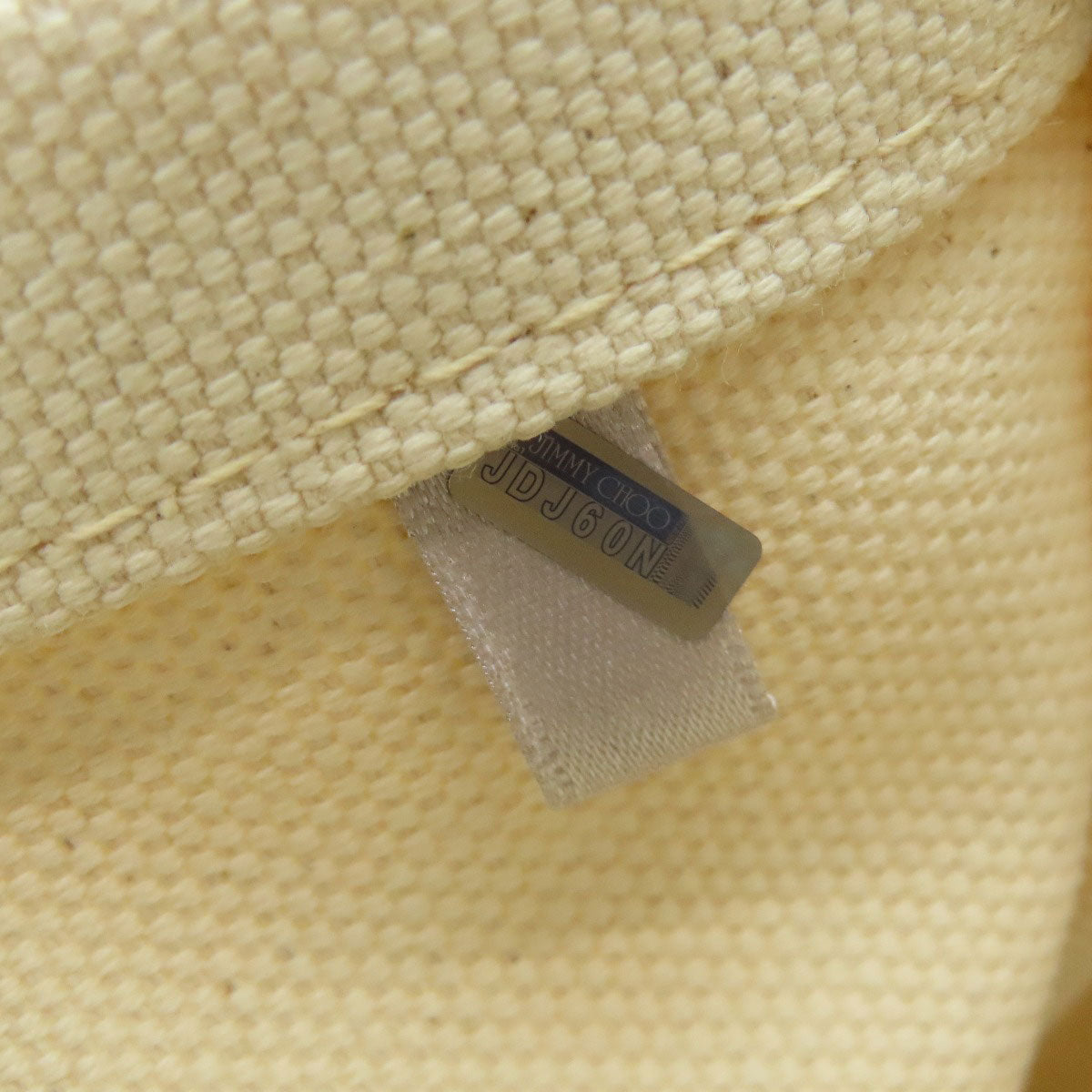 Jimmy Choo Tote Bag Canvas White Logo