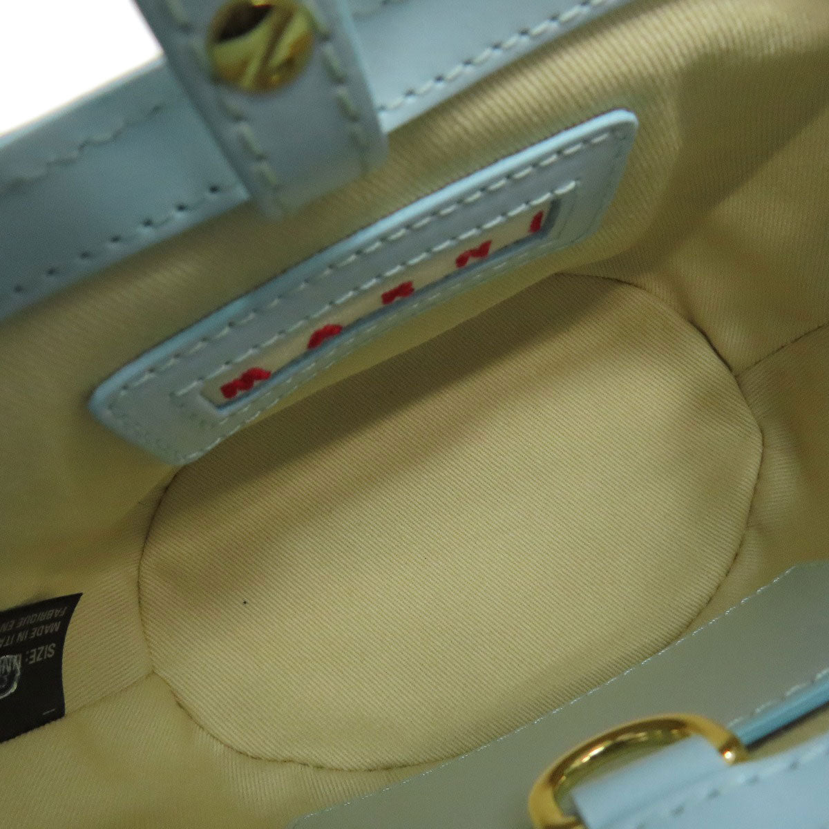 Marni Handbag Raffia Blue Basket Bag 2Way