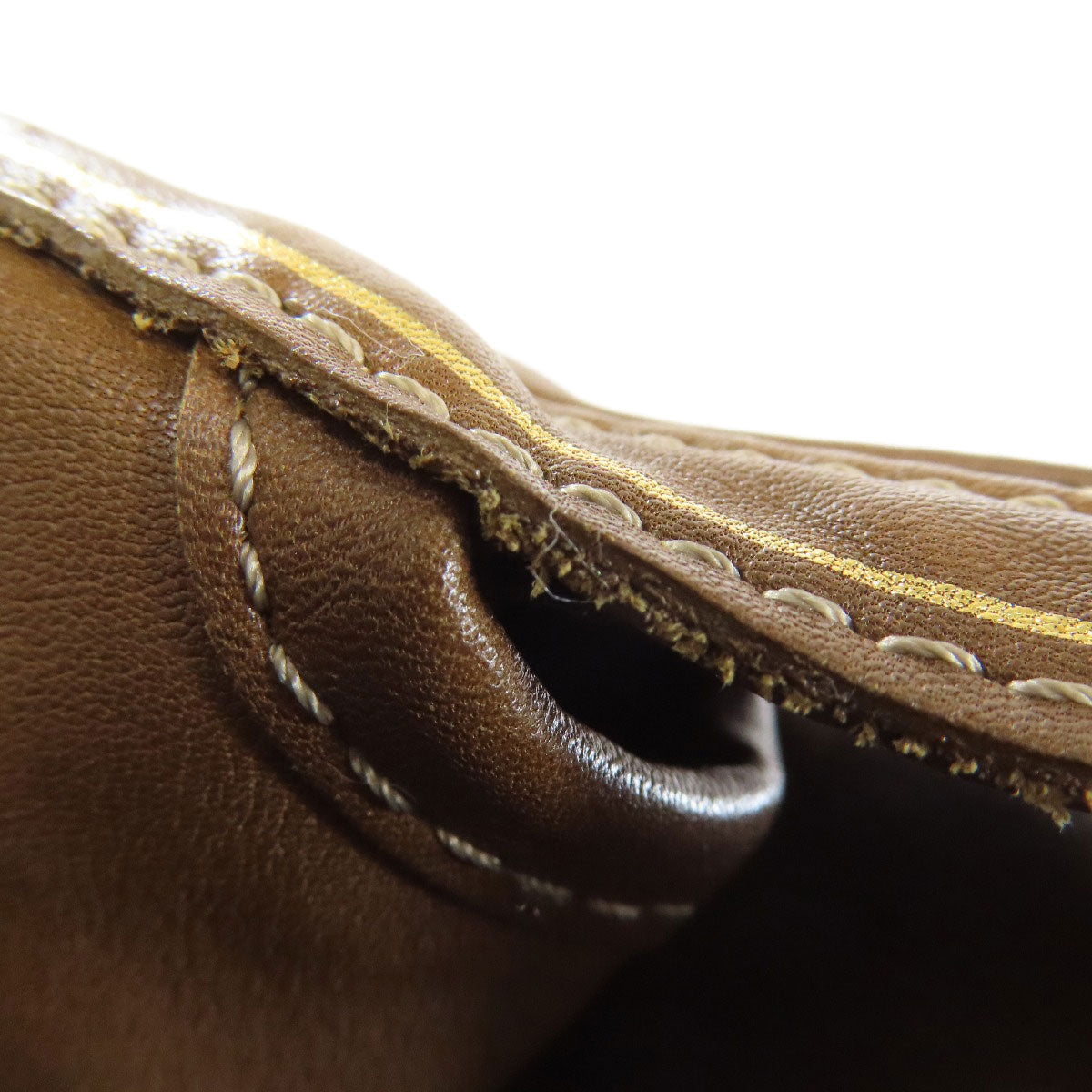 Longchamp Tote Bag Leather Brown Logo