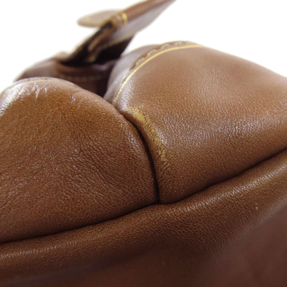 Longchamp Tote Bag Leather Brown Logo