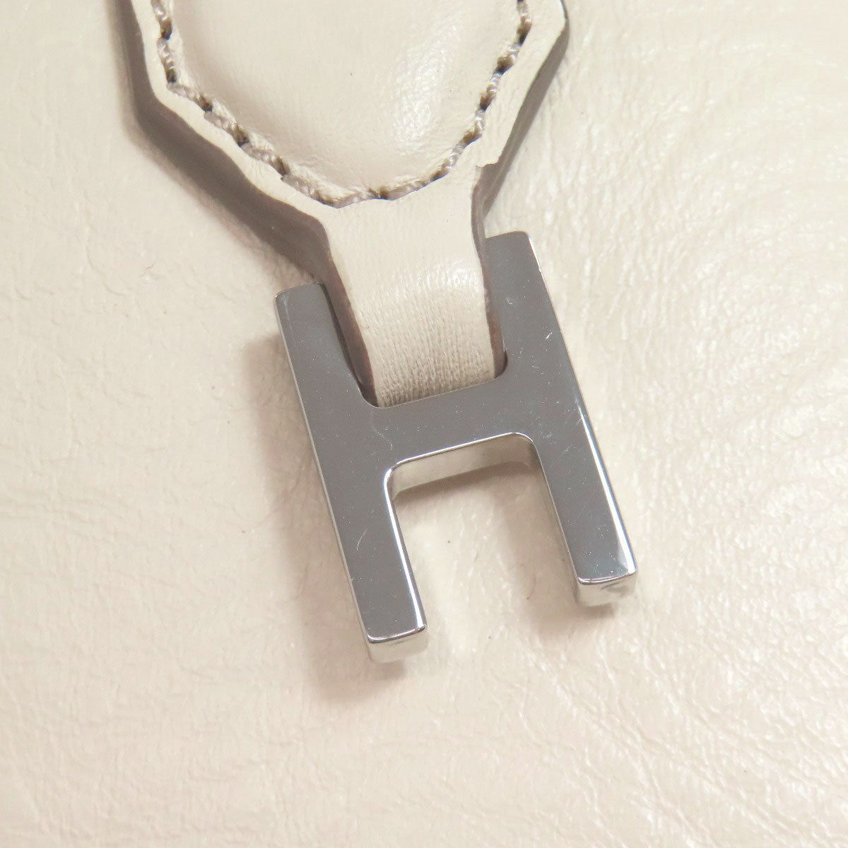 Hirofu Handbag Leather White Simple Design