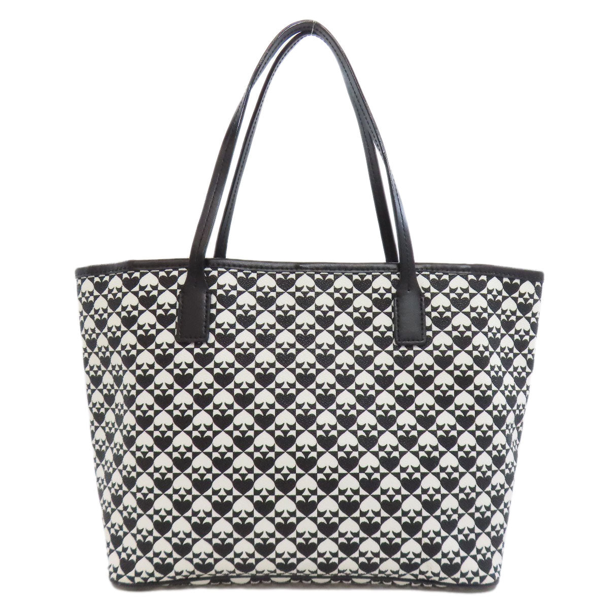 Kate Spade Tote Bag Pvc Black Spade Pattern