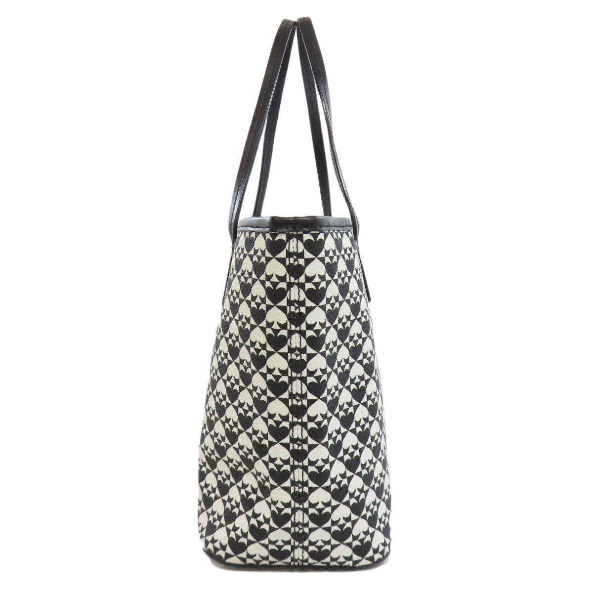 Kate Spade Tote Bag Pvc Black Spade Pattern