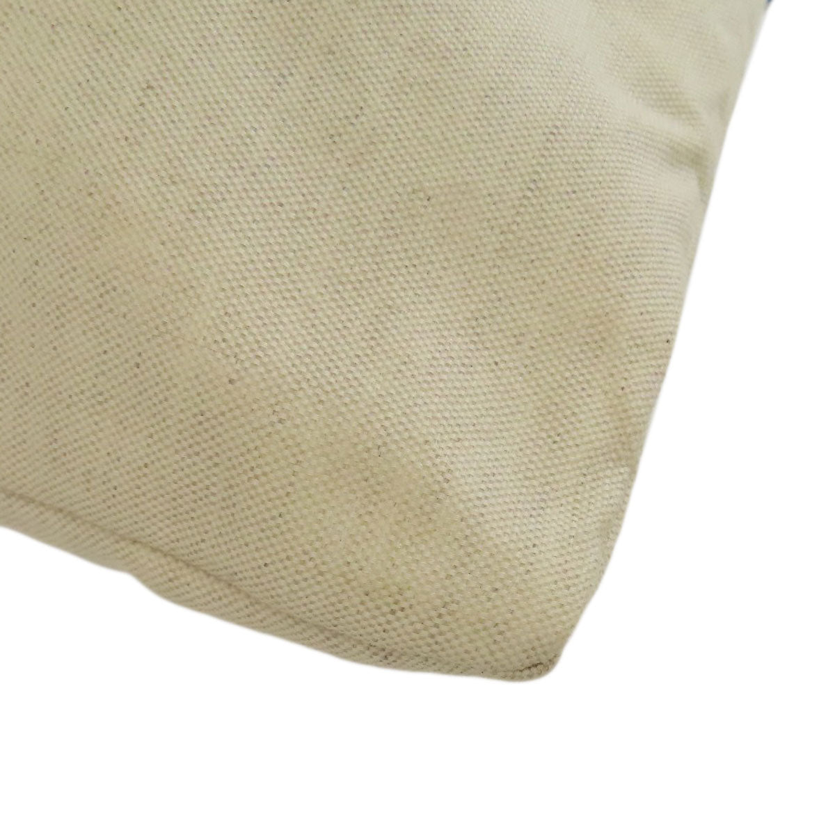 Miumiu Accessory Pouch Canvas Beige Drawstring Pouch