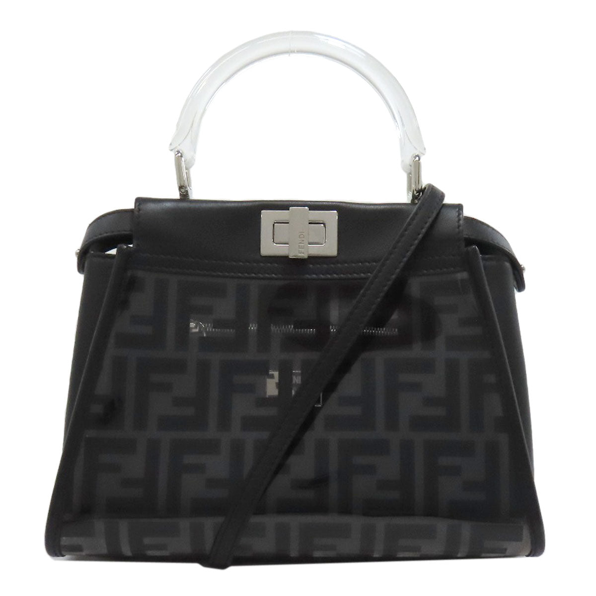 Fendi Handbag Plastics Black Peekaboo Mini 2Way