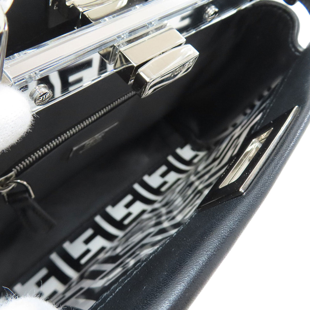 Fendi Handbag Plastics Black Peekaboo Mini 2Way