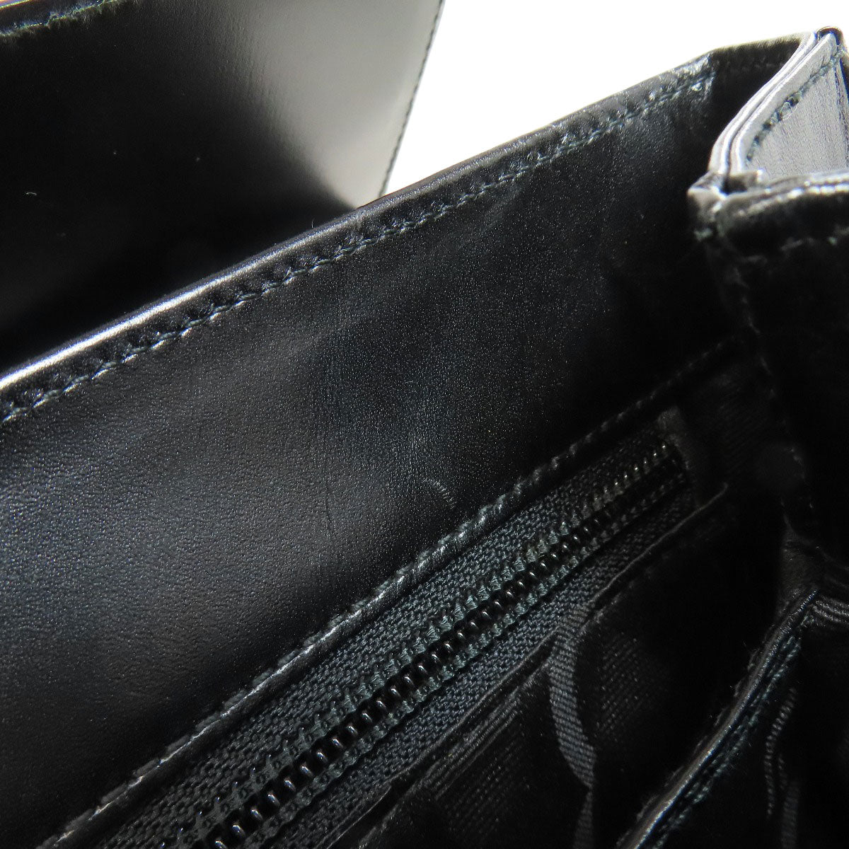 Salvatore Ferragamo Handbag Leather Black Gancinimetal 2Way