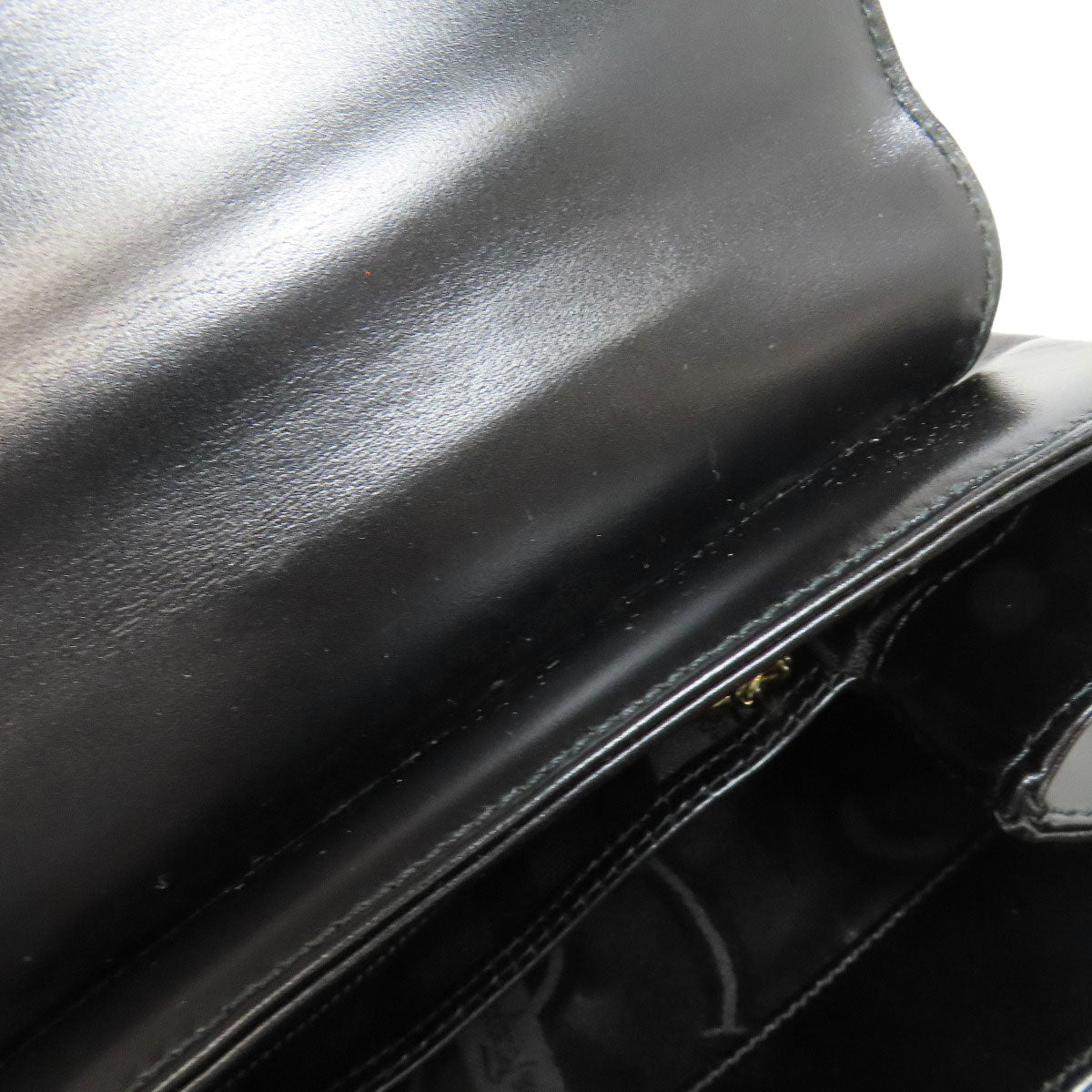 Salvatore Ferragamo Handbag Leather Black Gancinimetal 2Way