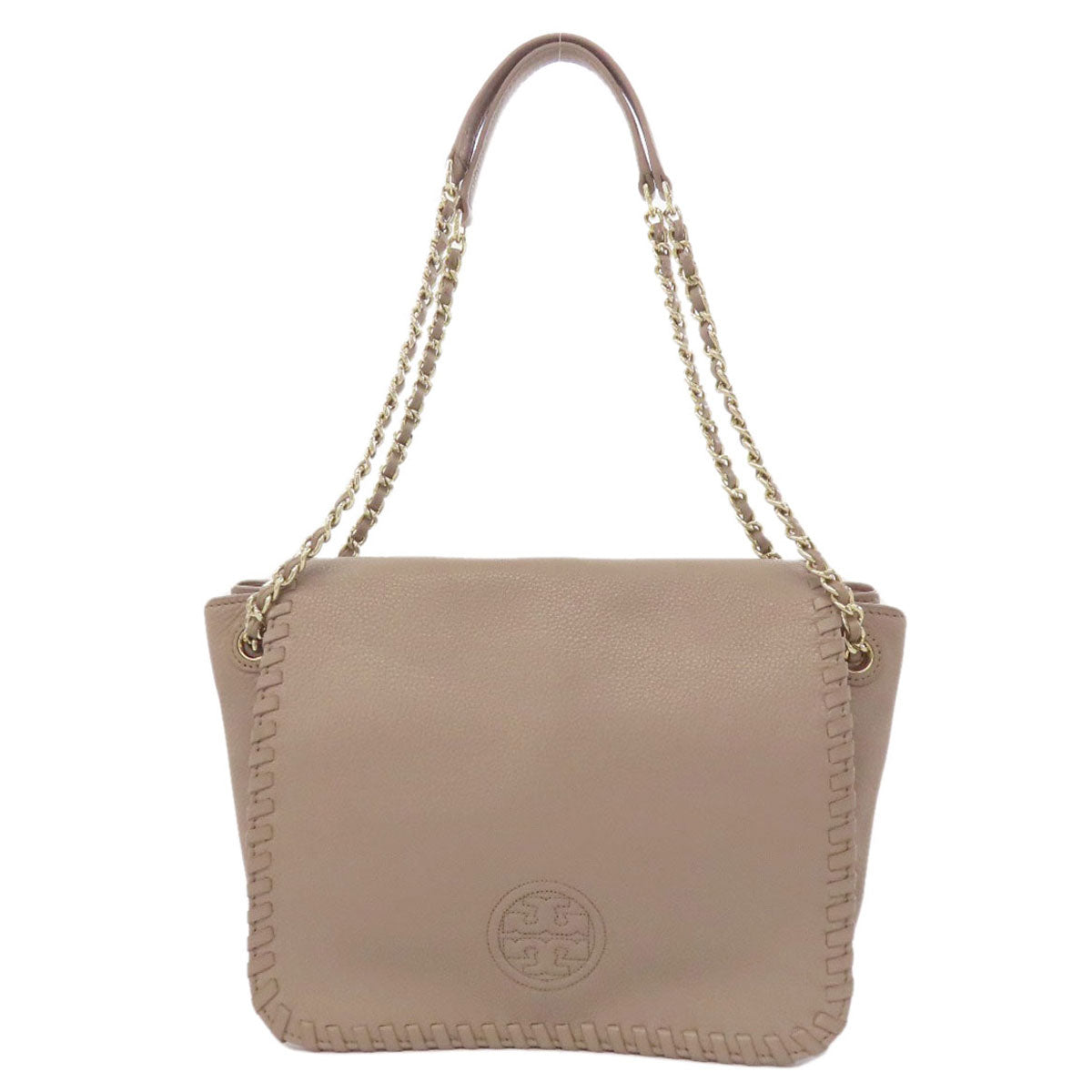 Tory Burch Shoulder Bag Leather Beige Marion