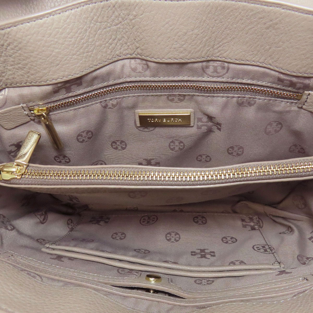 Tory Burch Shoulder Bag Leather Beige Marion