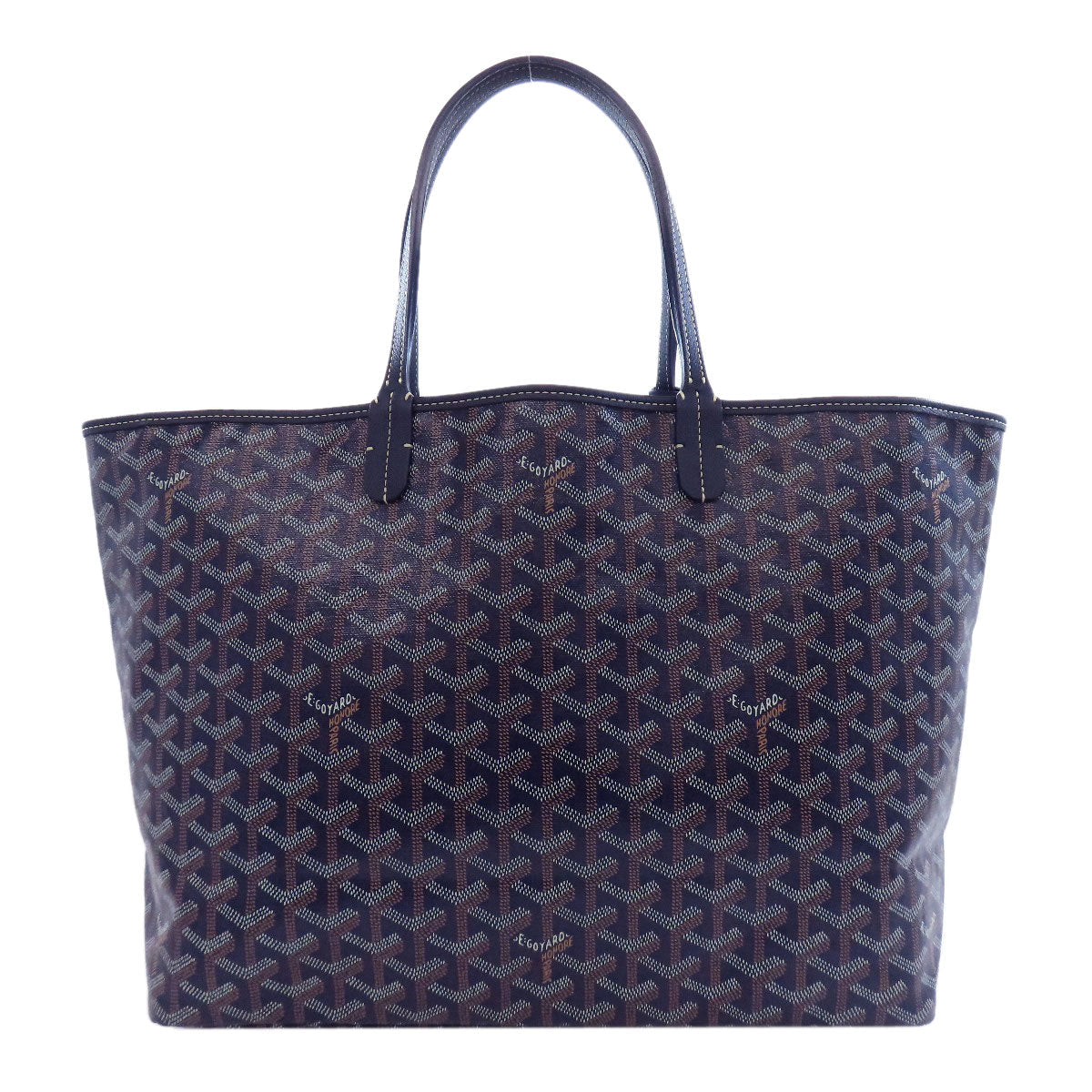 Goyard Tote Bag Coated Canvas Navy Saint Louis Pm