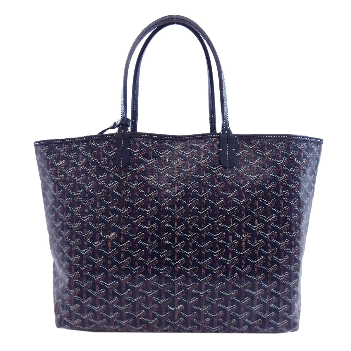 Goyard Tote Bag Coated Canvas Navy Saint Louis Pm
