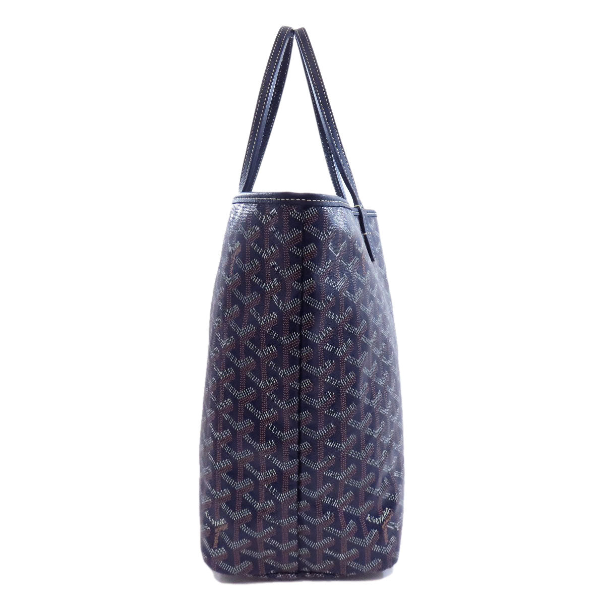 Goyard Tote Bag Coated Canvas Navy Saint Louis Pm