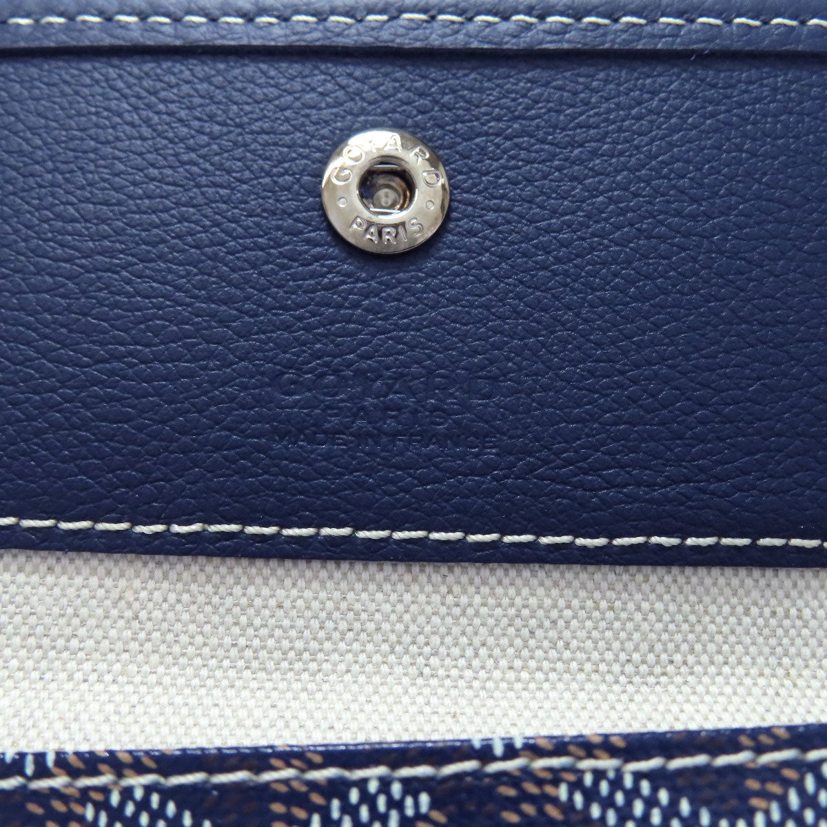 Goyard Tote Bag Coated Canvas Navy Saint Louis Pm