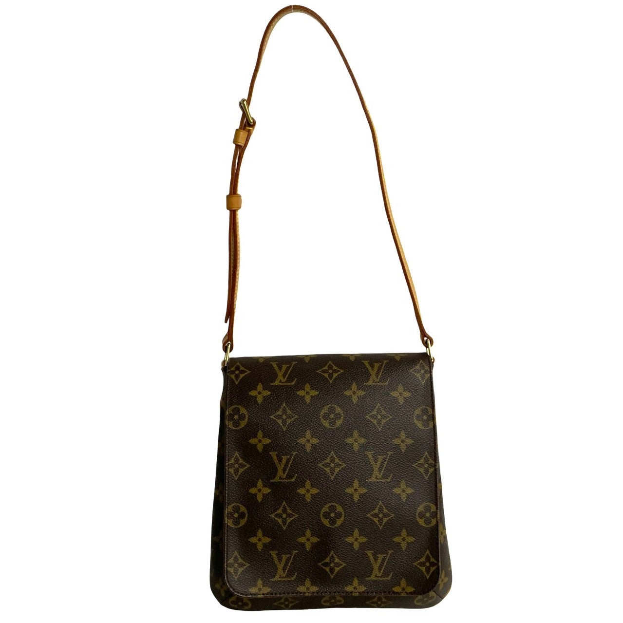 Louis Vuitton Shoulder Bag M51258 Leather Brown Monogram Musette Salsa Short